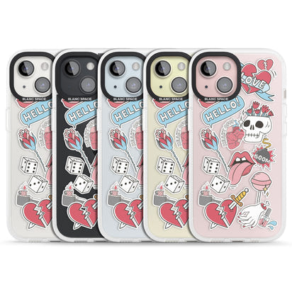 Autocollants Crâne et Fleurs