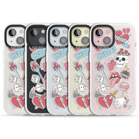 Autocollants Crâne et Fleurs