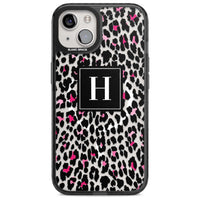 Personalised Clear Pink Leopard Monogram