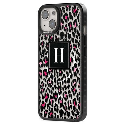 Personalised Clear Pink Leopard Monogram