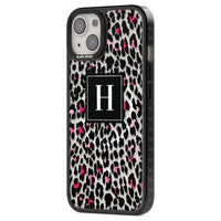 Personalised Clear Pink Leopard Monogram