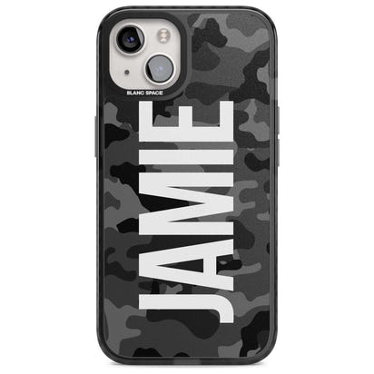 Personalised Black Camo Name Vertical