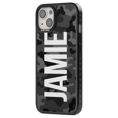 Personalised Black Camo Name Vertical