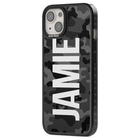 Personalised Black Camo Name Vertical