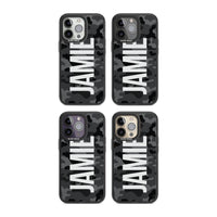 Personalised Black Camo Name Vertical