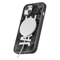 Personalised Black Camo Name Vertical