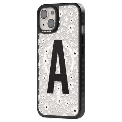 Initiale en gras personnalisée et florale