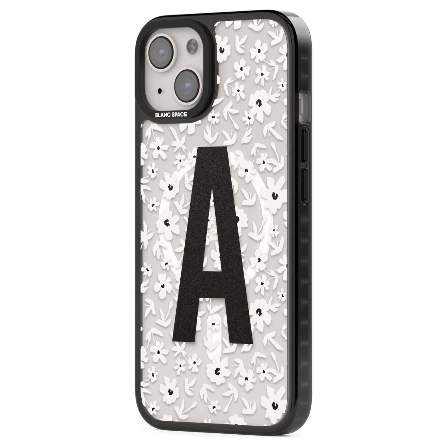 Initiale en gras personnalisée et florale