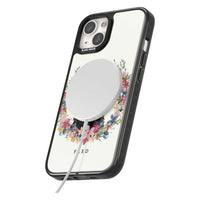 Personalised Black Cockapoo Floral Portrait