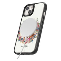 Personalised English Bulldog Floral Portrait