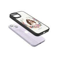 Personalised Cocker Spaniel Floral Portrait