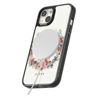 Personalised Cocker Spaniel Floral Portrait