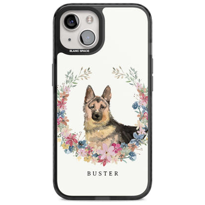Personalised German Shepherd Floral Portrait