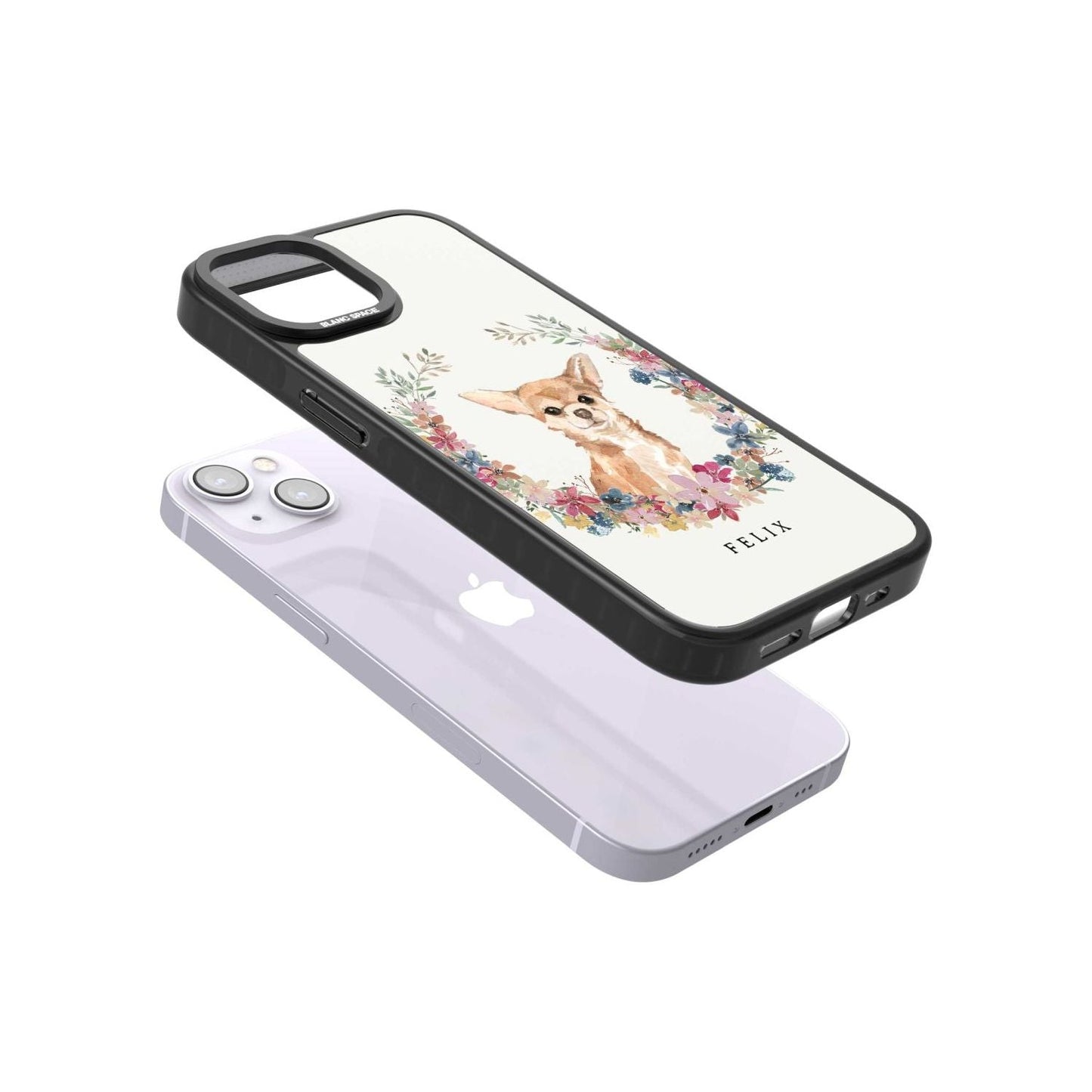 Personalised Chihuahua Floral Portrait