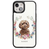 Personalised Brown Cockapoo Floral Portrait