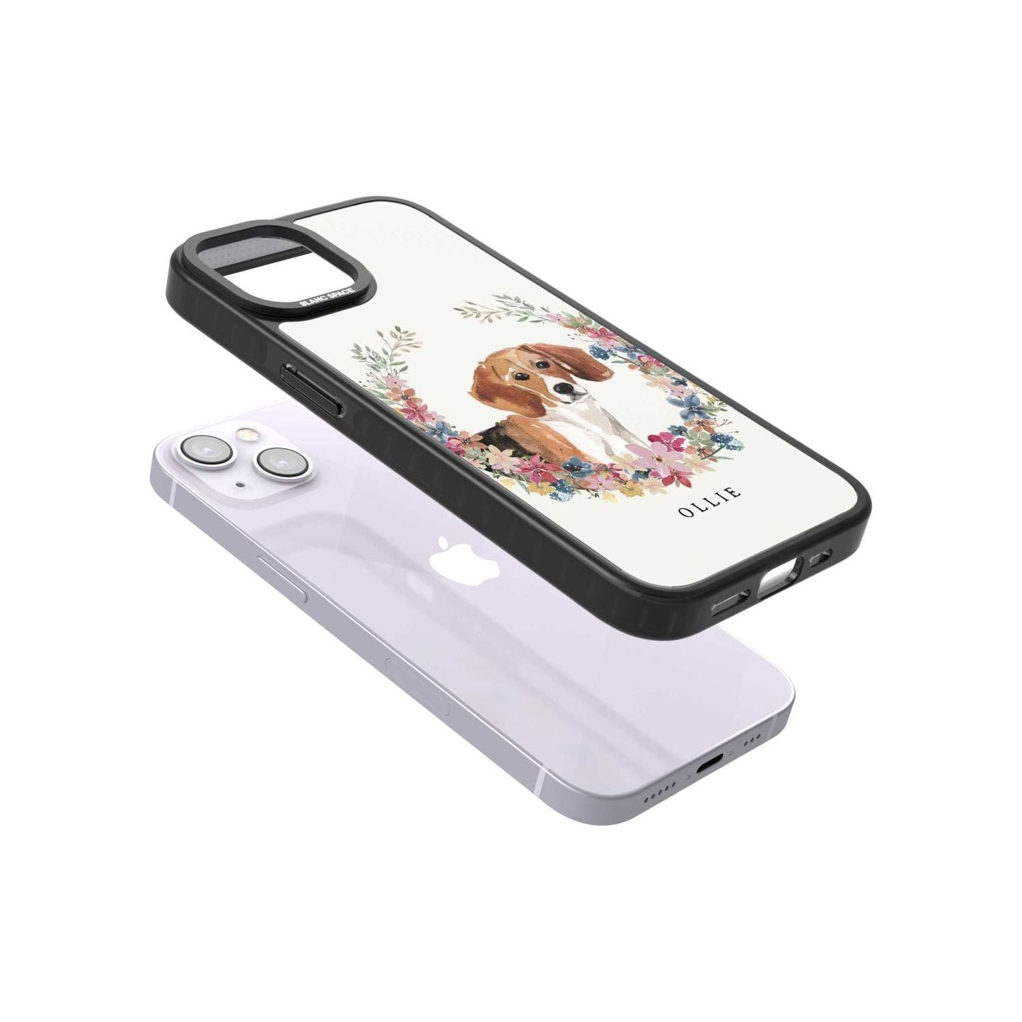 Personalised Beagle Floral Portrait