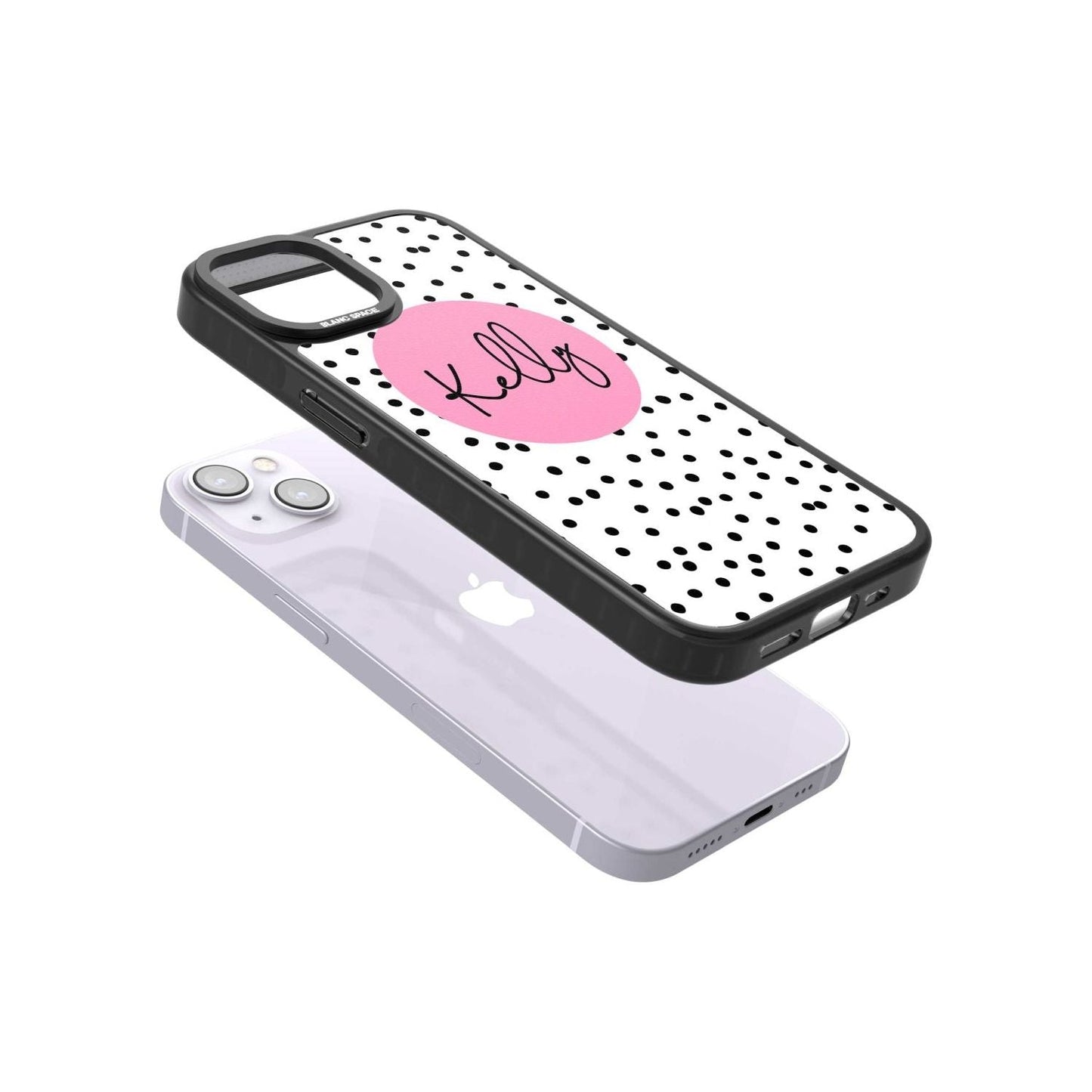 Personalised Pink Circle & Dots