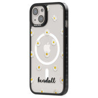 Personalised White Daisies & Cursive