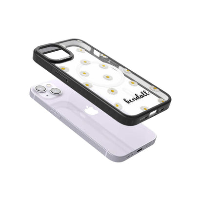 Personalised White Daisies & Cursive