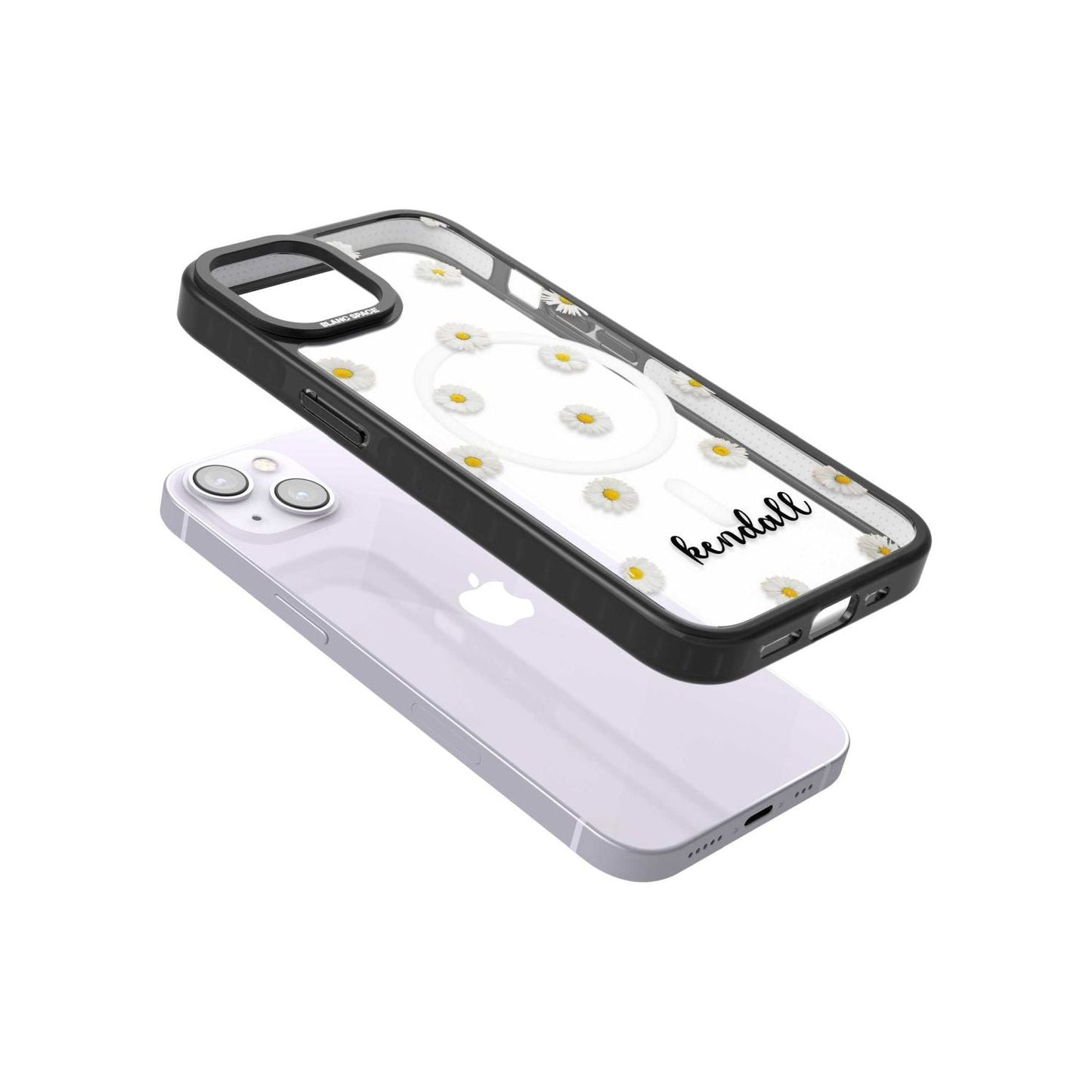 Personalised White Daisies & Cursive