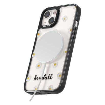 Personalised White Daisies & Cursive