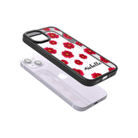 Personalised Red Peonies & Cursive