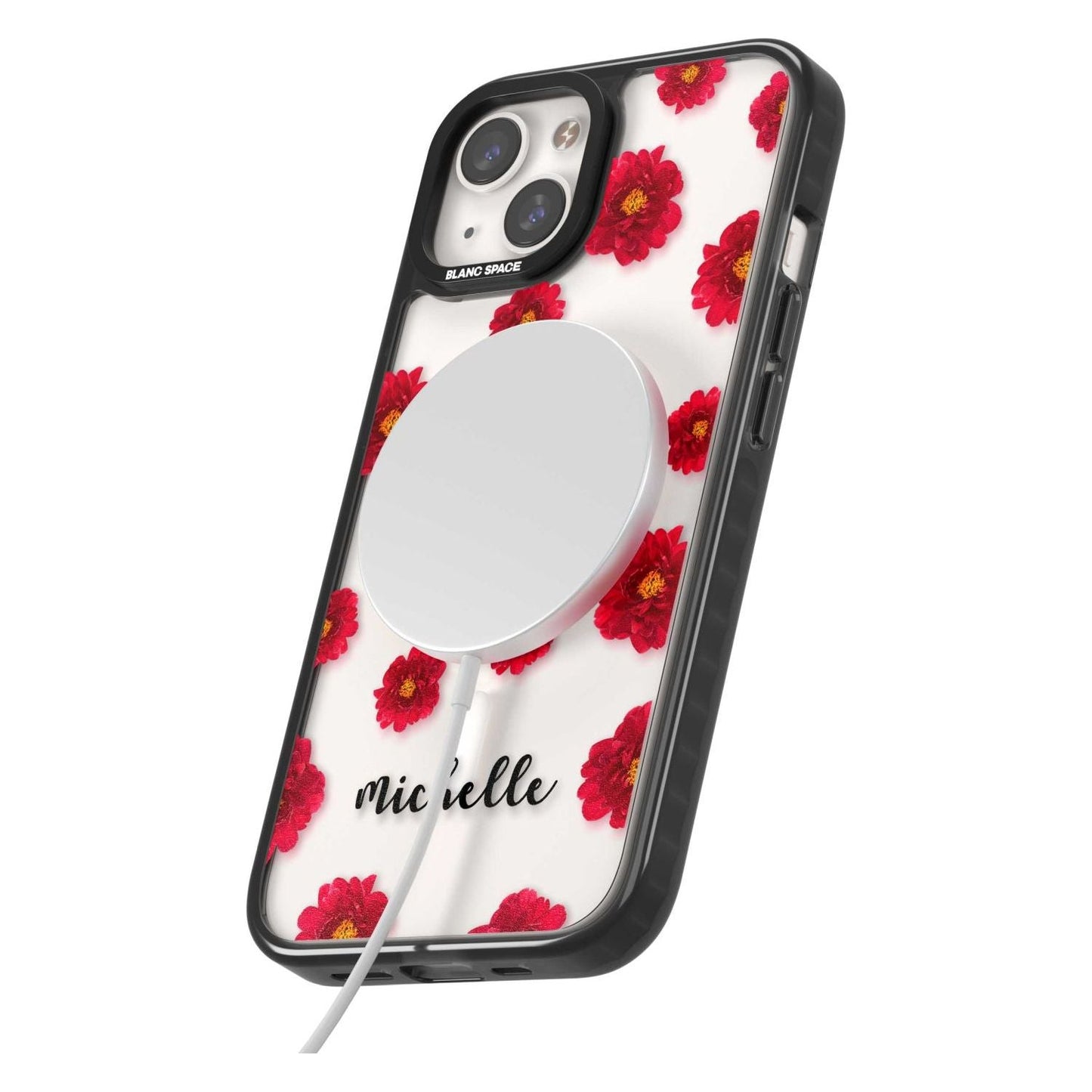 Personalised Red Peonies & Cursive