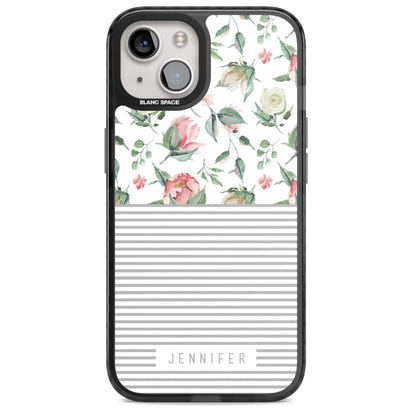 Personalised Light Floral Pattern & Stripes