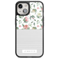 Personalised Light Floral Pattern & Stripes