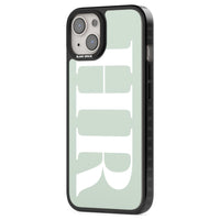 Lettres personnalisées blanches et vert d'eau