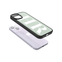 Lettres personnalisées blanches et vert d'eau