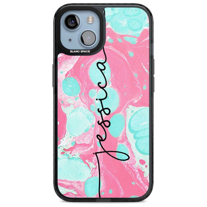 Personalised Turquoise & Pink Marbled