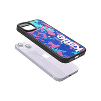 Personalisiertes marineblau-türkisfarbenes Marmor-Design