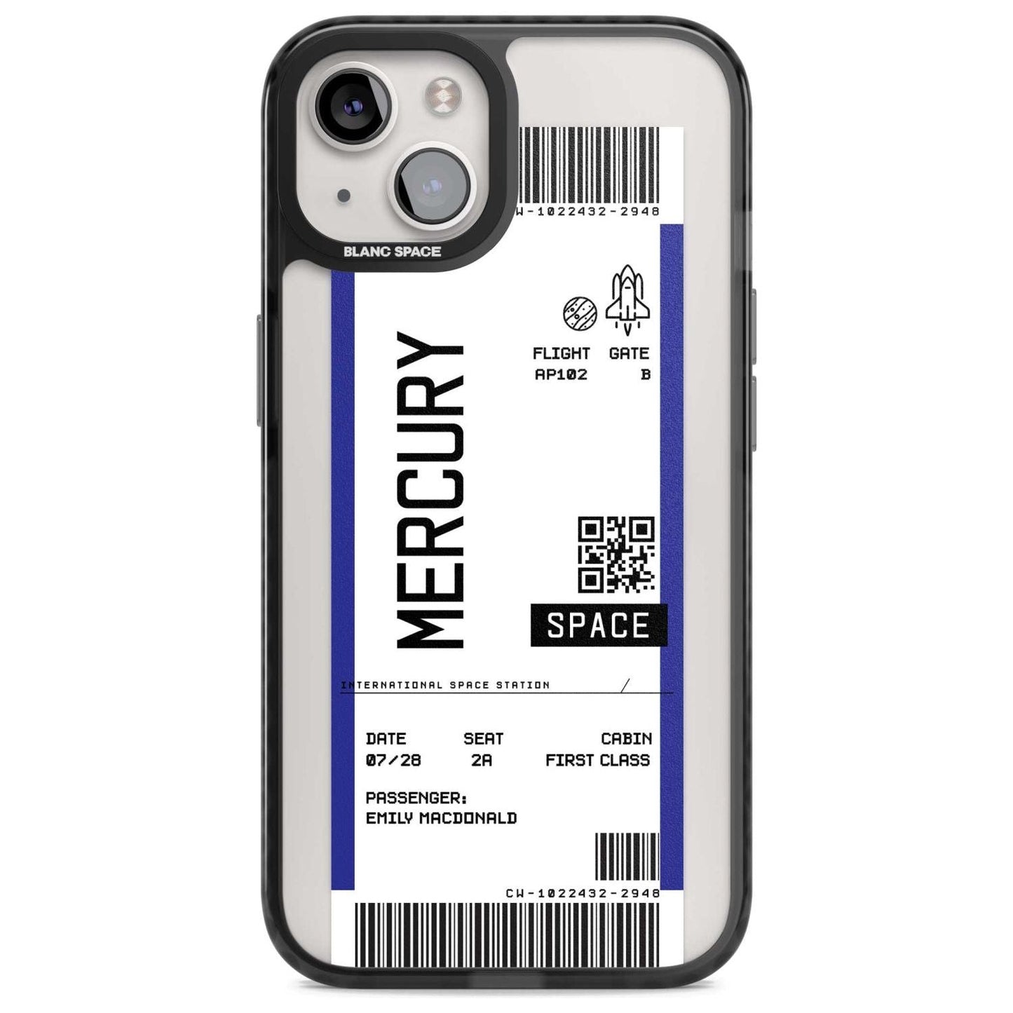 Personalised Mercury Travel Ticket