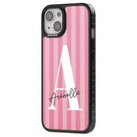 Personalised Pink Stripes Initial
