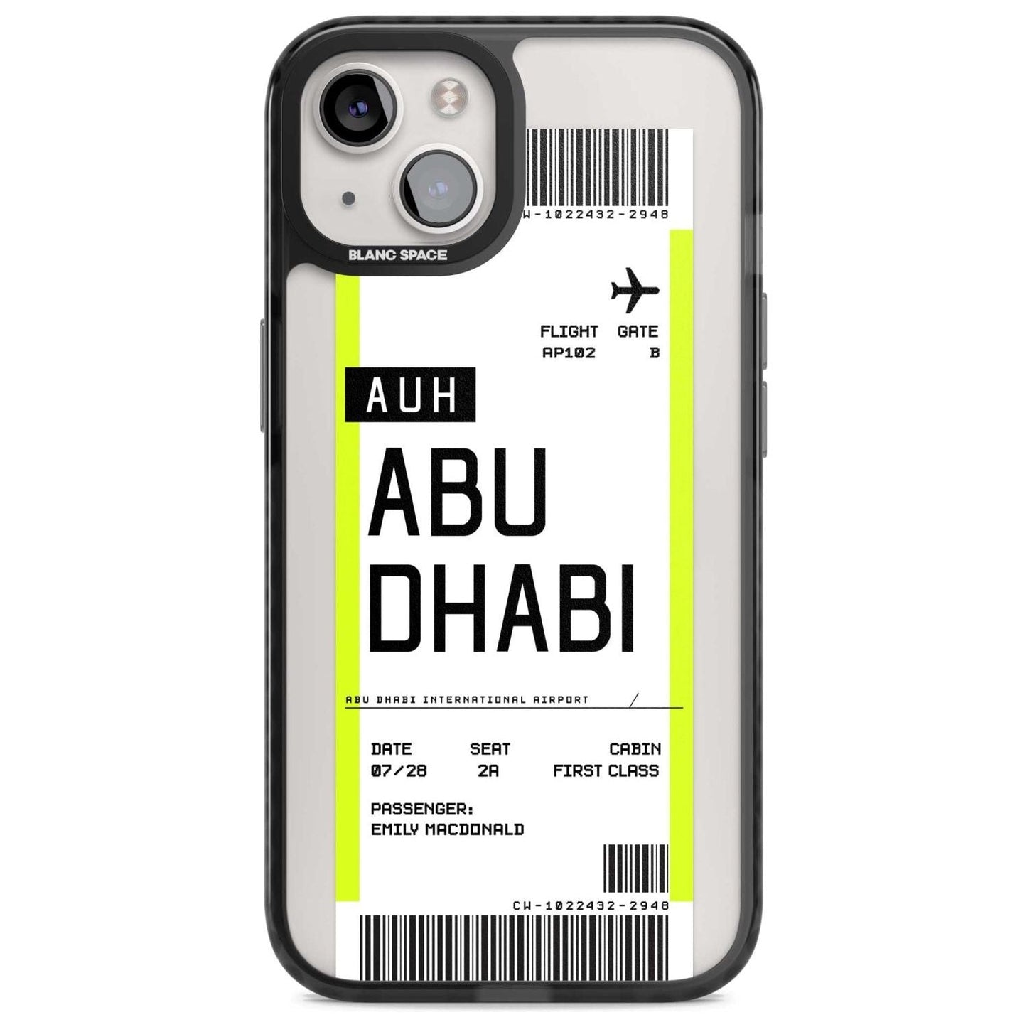 Personalised Abu Dhabi Boarding Pass