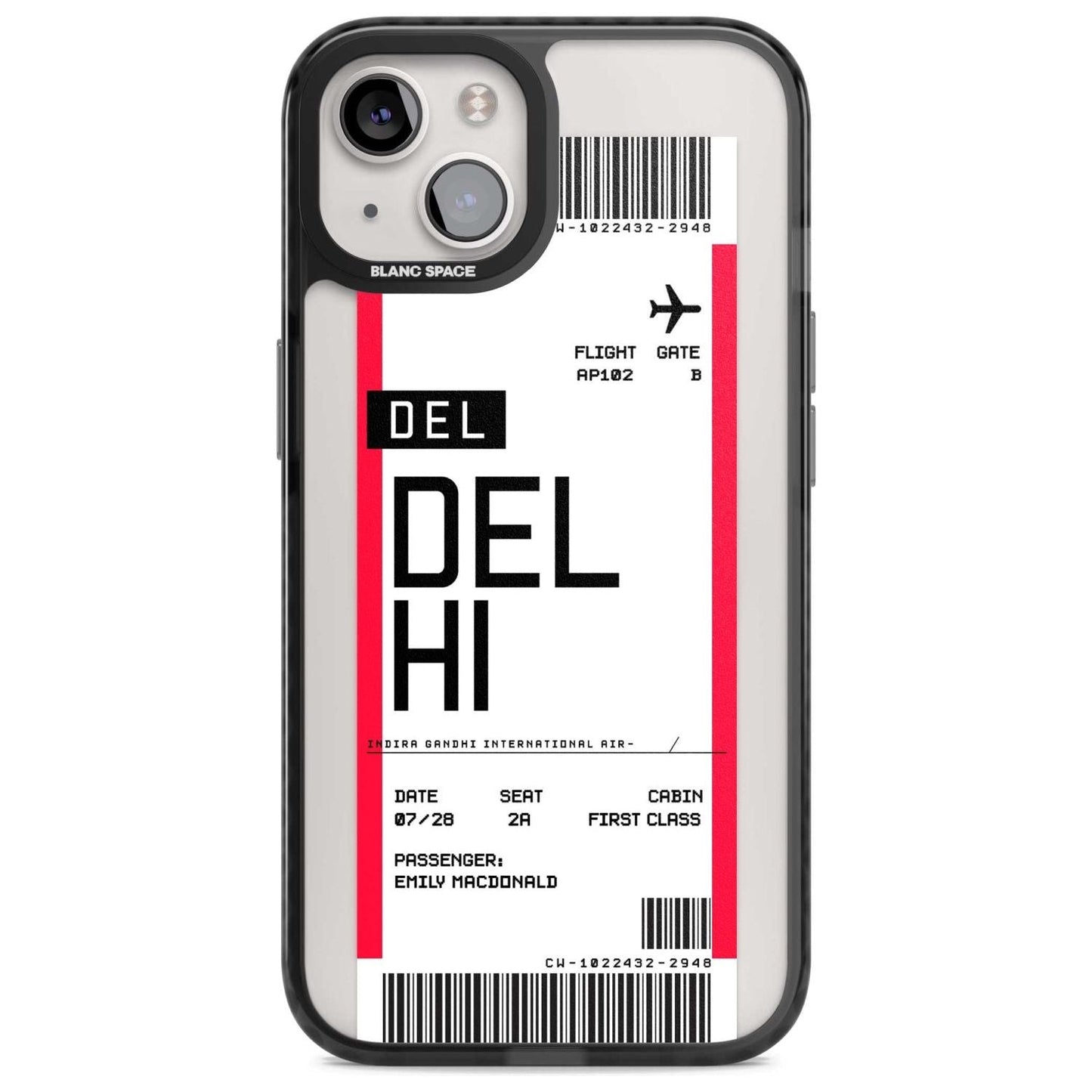 Personalised Delhi Boarding Pass