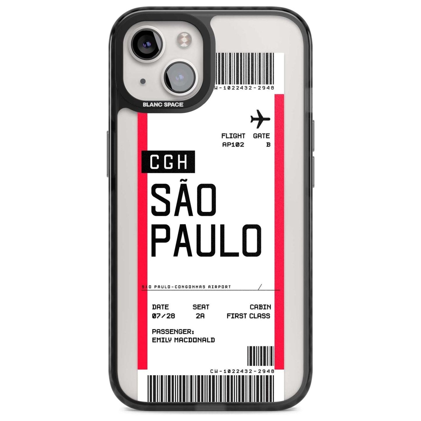 Personalisierte Bordkarte für São Paulo
