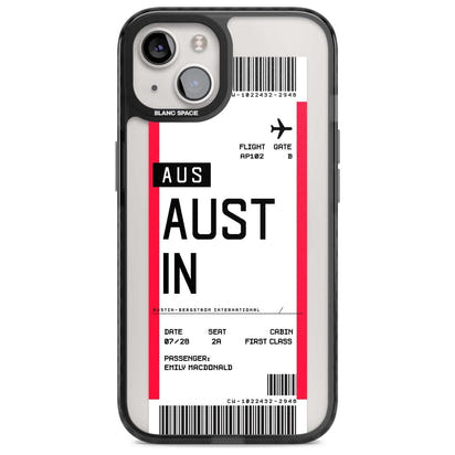Personalised Austin Boarding Pass