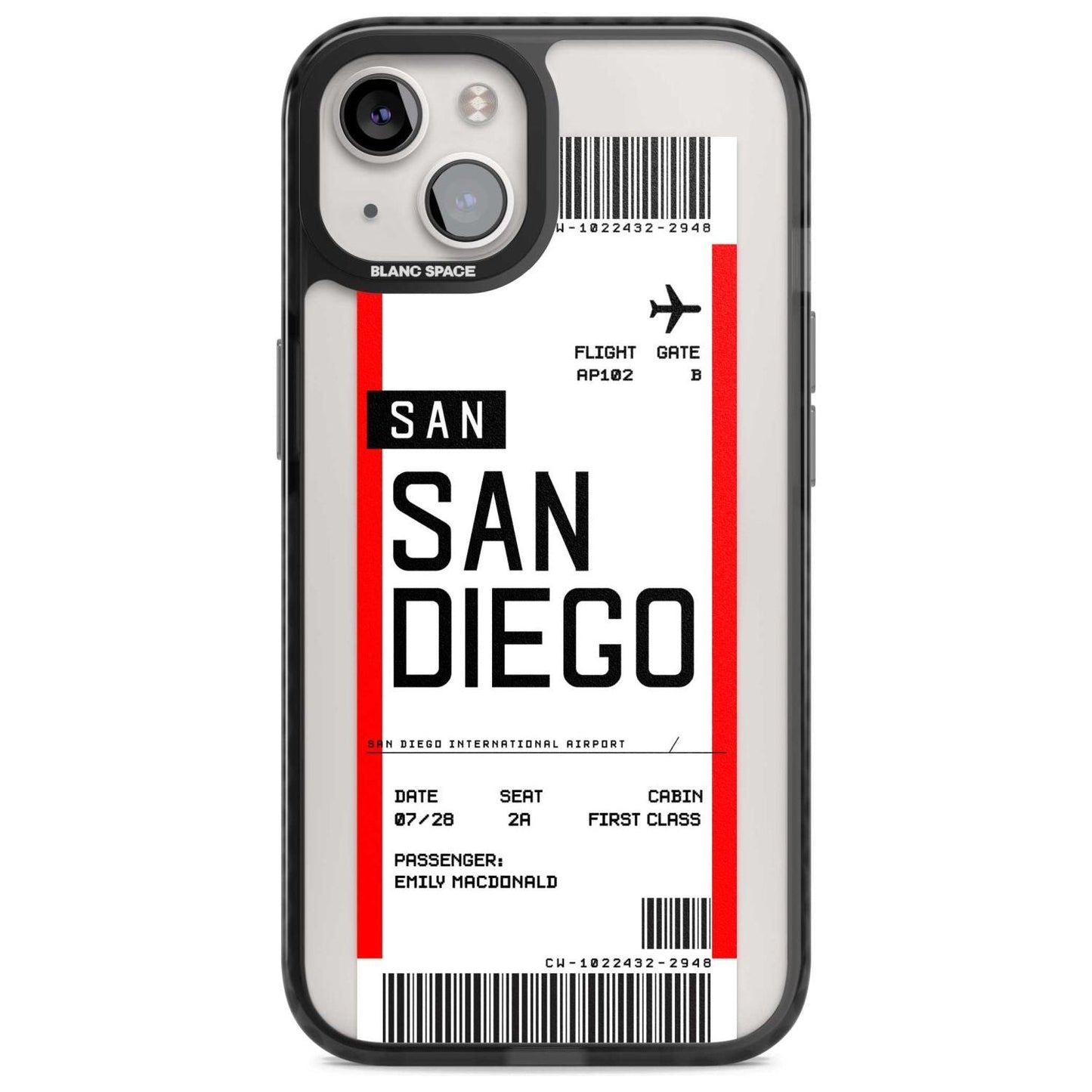 Personalised San Diego Boarding Pass