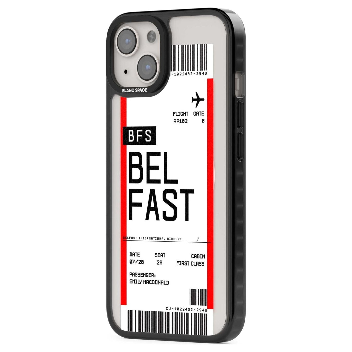 Personalised Belfast Boarding Pass