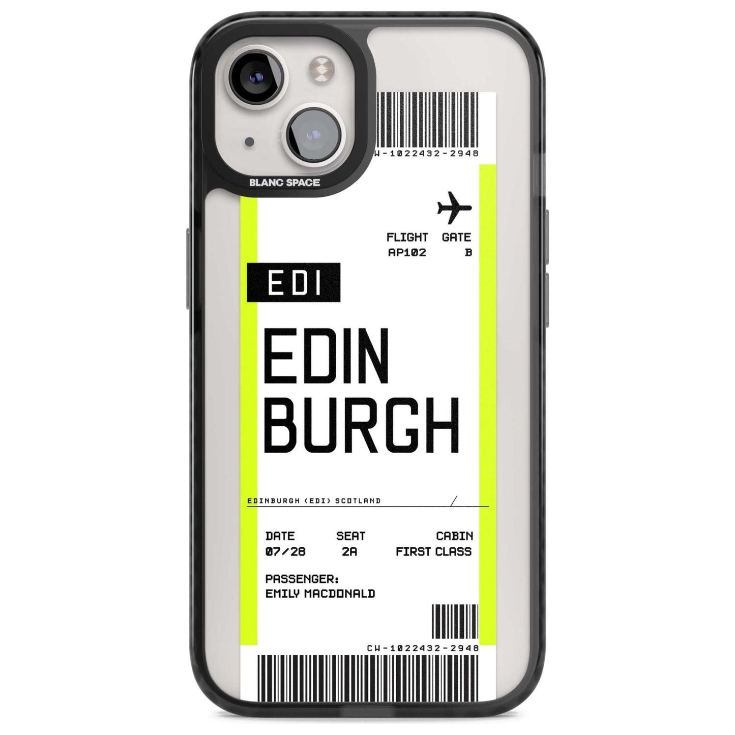 Personalised Edinburgh Boarding Pass