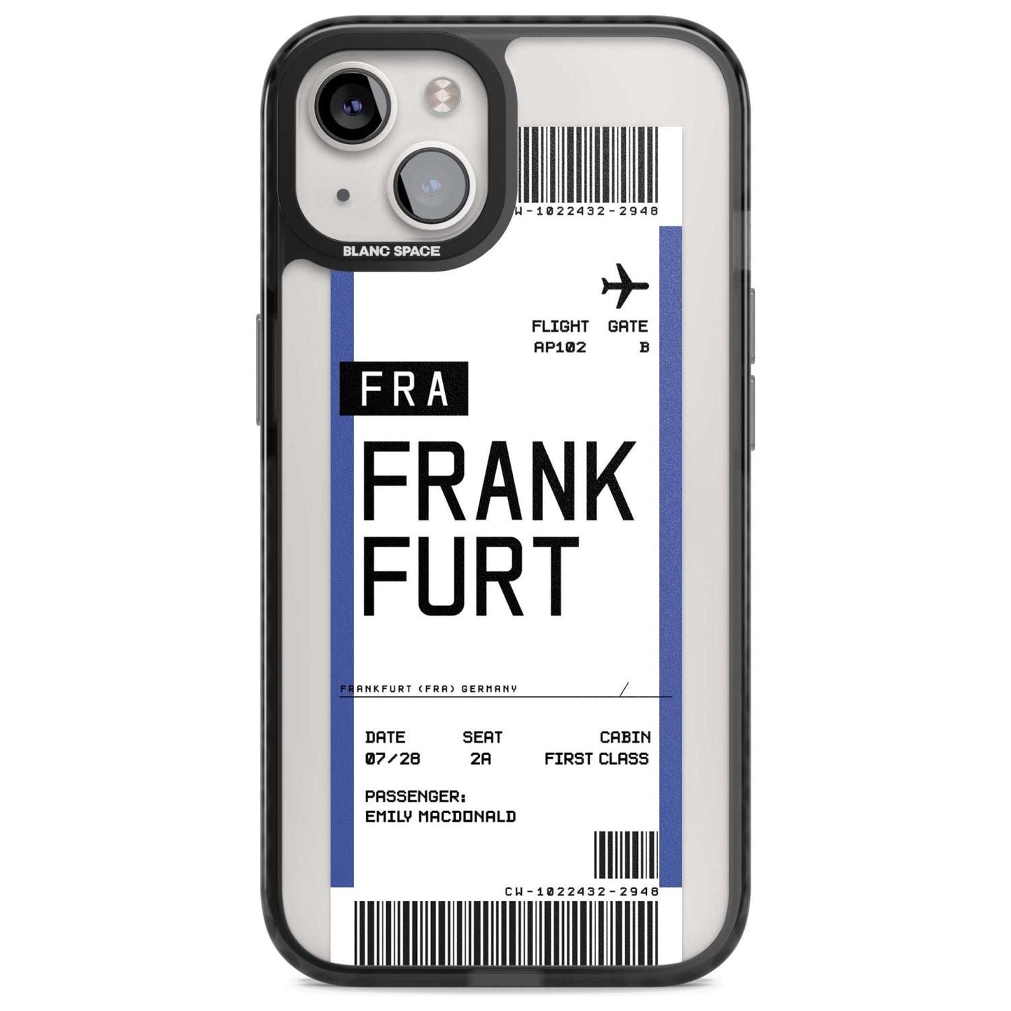 Personalised Frankfurt Boarding Pass
