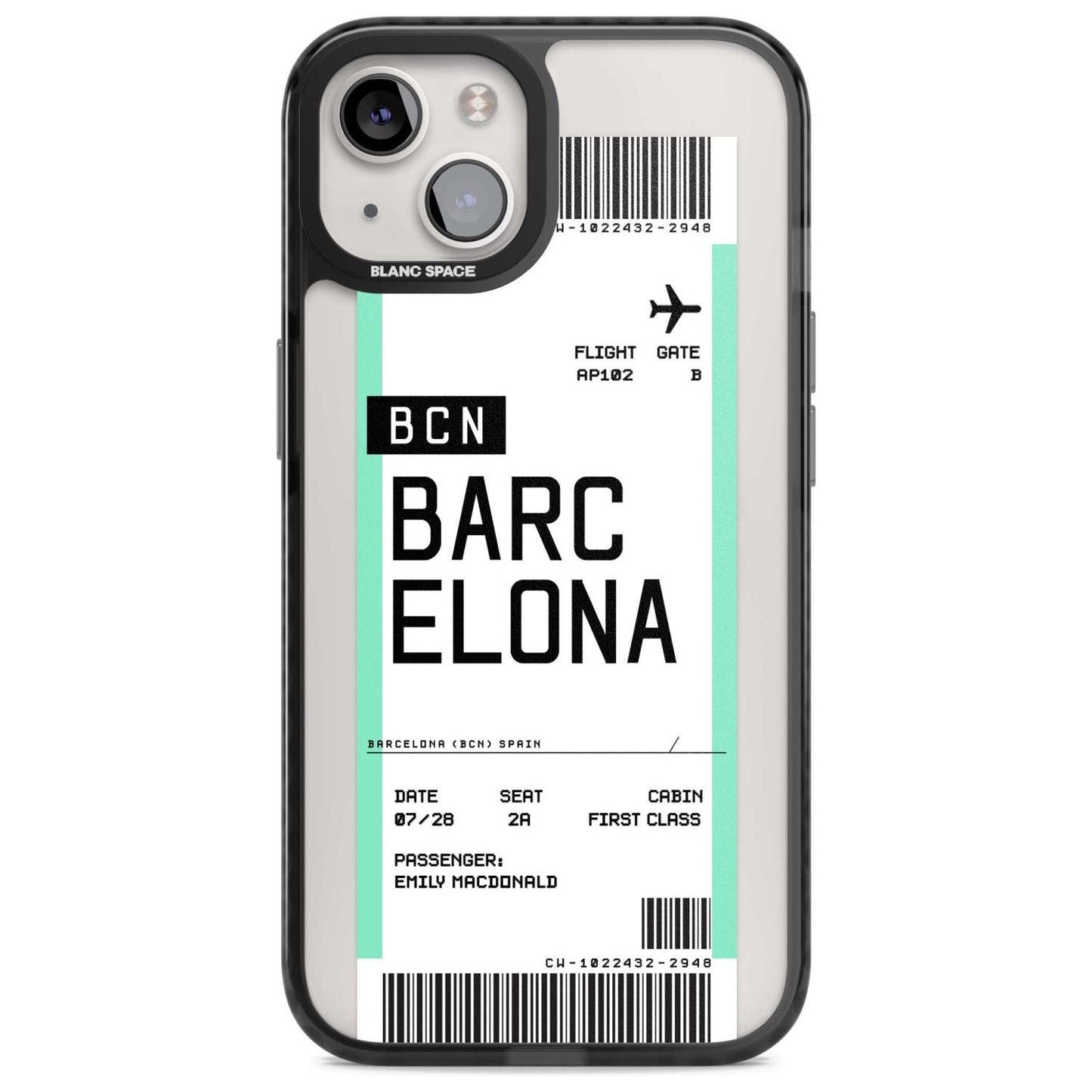 Personalised Barcelona Boarding Pass