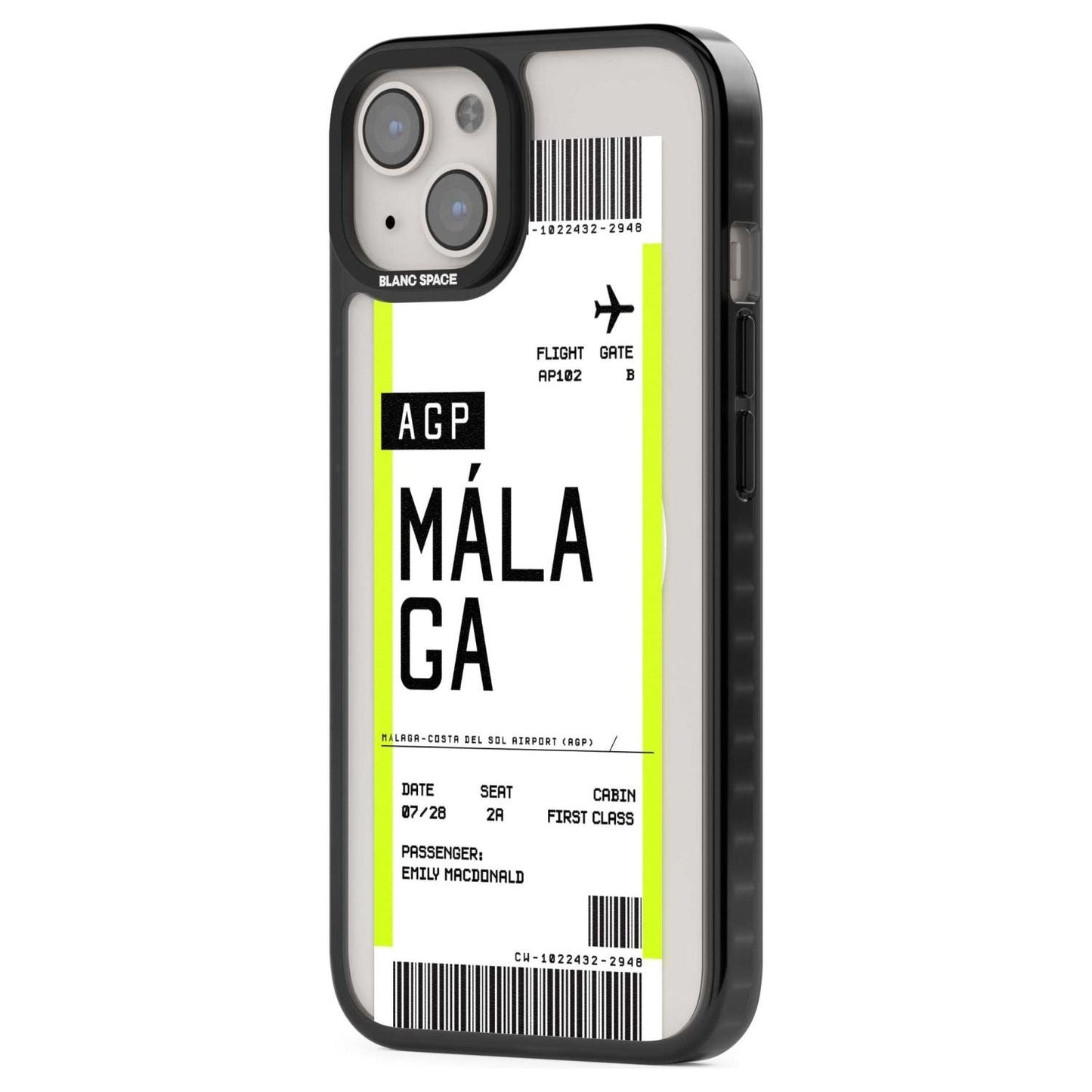 Personalised Málaga Boarding Pass