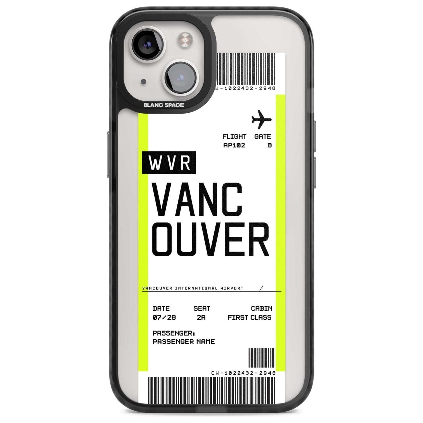 Personalised Vancouver Boarding Pass