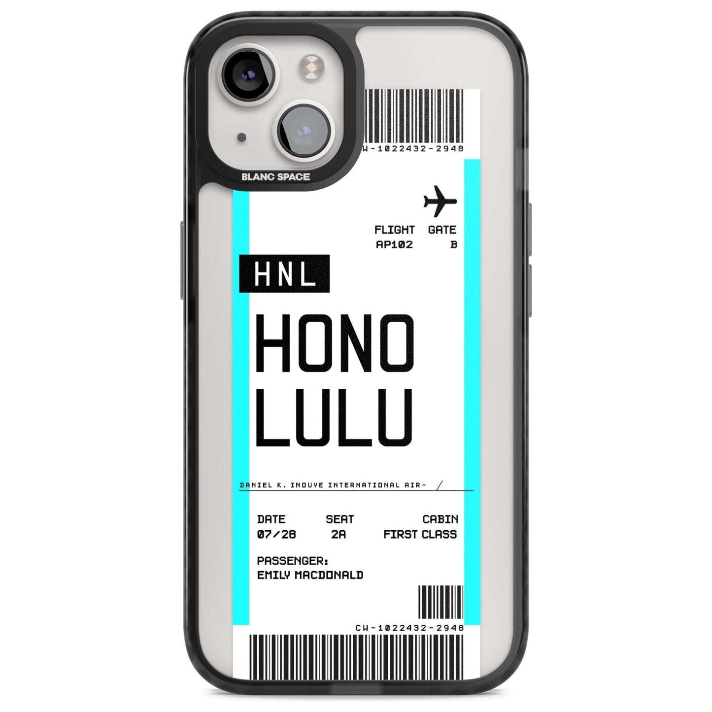 Personalised Honolulu Boarding Pass