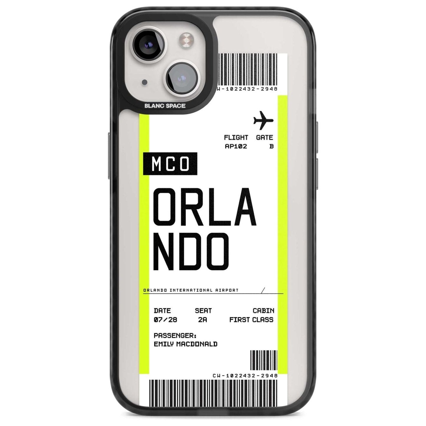 Personalised Orlando Boarding Pass