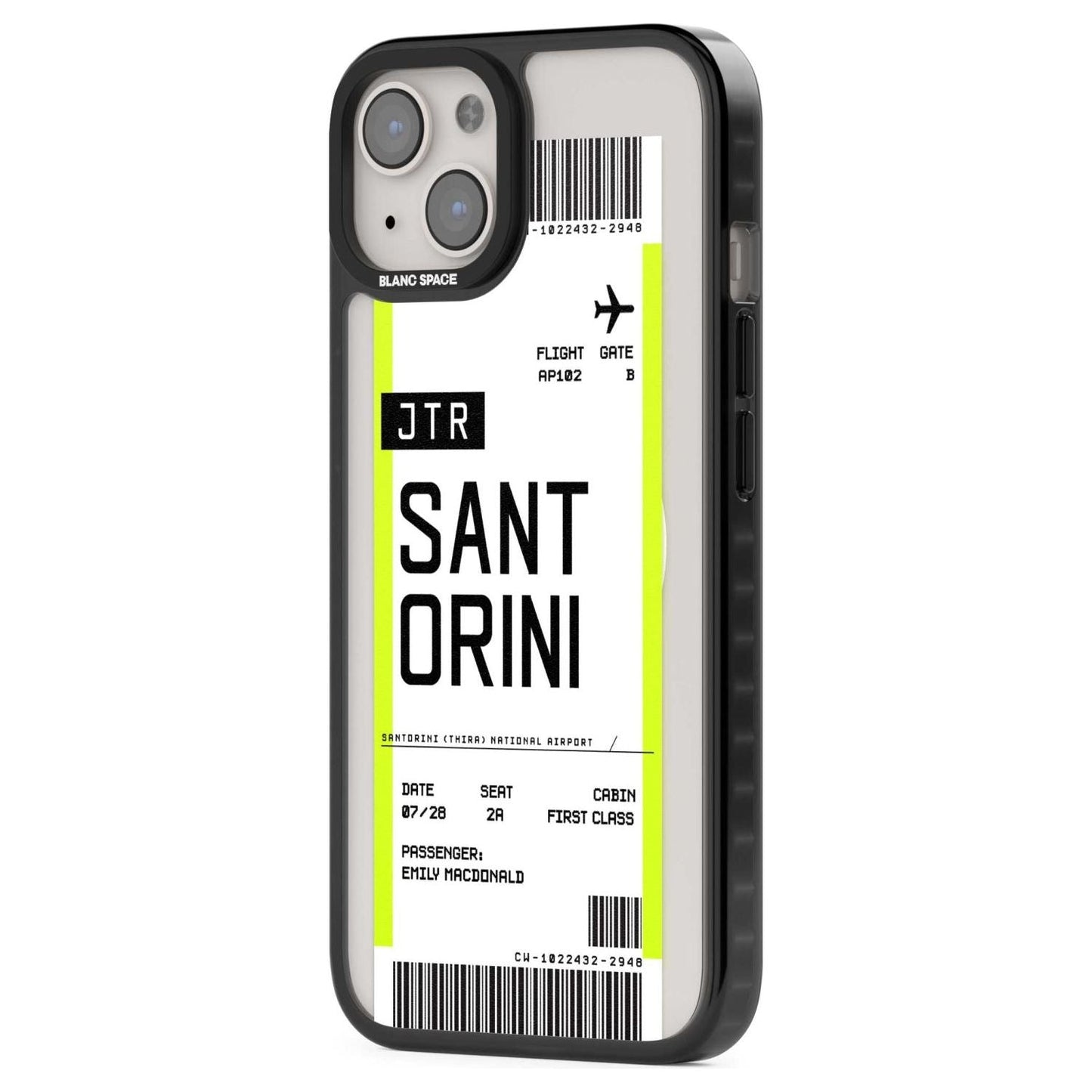 Personalisierte Bordkarte für Santorini