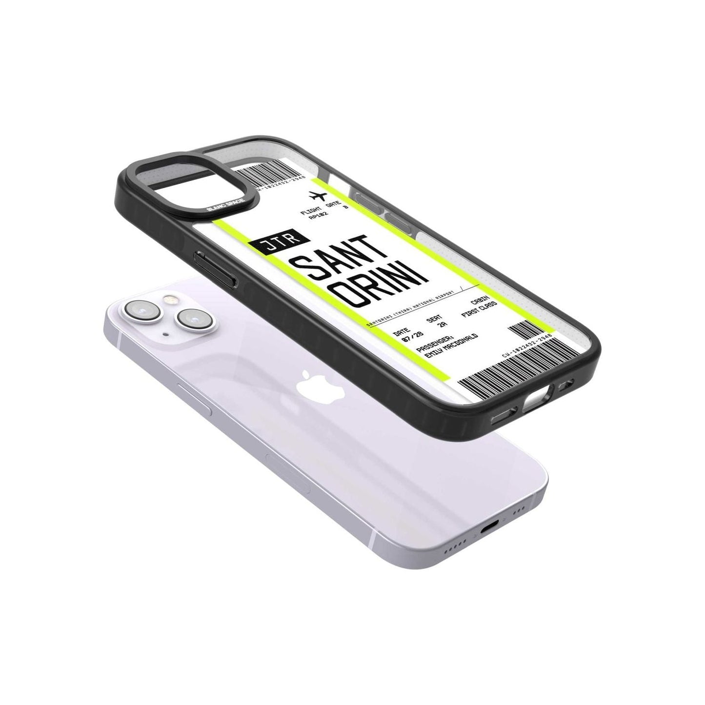 Personalisierte Bordkarte für Santorini